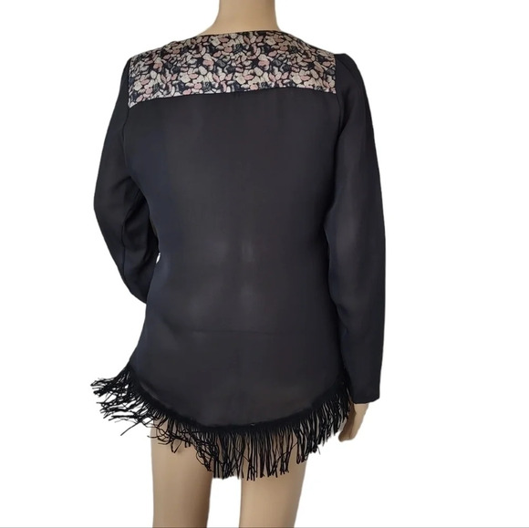Lili La Tigresse of Paris Zip Front Fringe Blouse - Picture 3 of 5